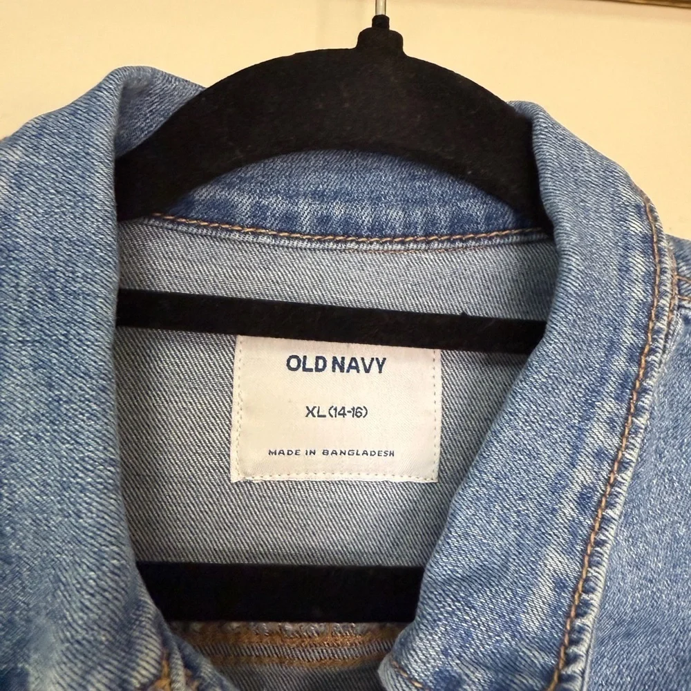 Old Navy: Girls Blue Denim Jean Jacket, Size XL (14/16)